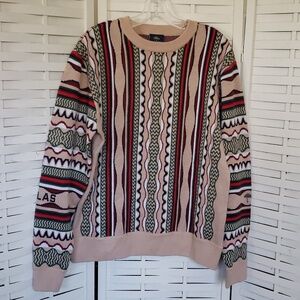 Helas Coog knit crew neck multicolor mens sweater S